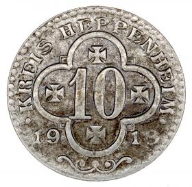 Obrazek dla: 10 fenigów 1918 Heppenheim Hesja