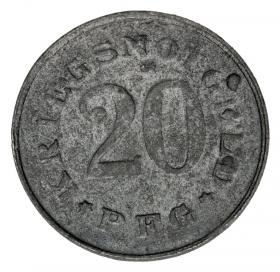 Obrazek 2 dla: 20 fenigów 1920 Zwiesel Bawaria