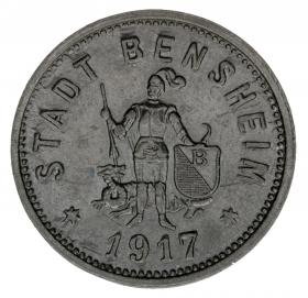 Obrazek dla: 50 fenigów 1917 Bensheim Hesja