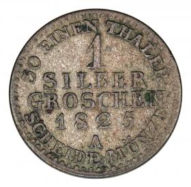 Obrazek 2 dla: 1 grosz srebrny 1825 Fryderyk Wilhelm III Niemcy Prusy Berlin A