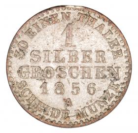 Obrazek 2 dla: 1 grosz srebrny 1856 Fryderyk Wilhelm IV Niemcy Prusy Berlin A