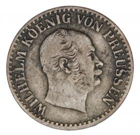 Obrazek dla: 1 grosz srebrny 1866 Wilhelm I Hohenzollern Niemcy Prusy Berlin A