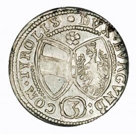 Obrazek 2 dla: 3 krajcary 1641 Ferdynand Karol Austria Tyrol Hall