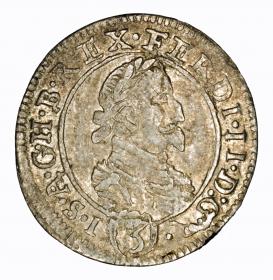 Obrazek dla: 3 krajcary 1625 Ferdynand II Habsburg Austria Graz