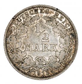Obrazek dla: 1/2 marki 1913 Wilhelm II Hohenzollern Prusy Berlin A