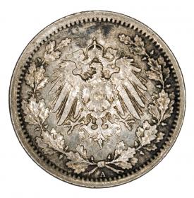 Obrazek 2 dla: 1/2 marki 1918 Wilhelm II Hohenzollern Prusy Berlin A