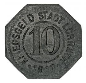 Obrazek dla: 10 fenigów 1917 Lorrach Badenia