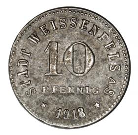 Obrazek 2 dla: 10 fenigów 1918 Weissenfels Saksonia
