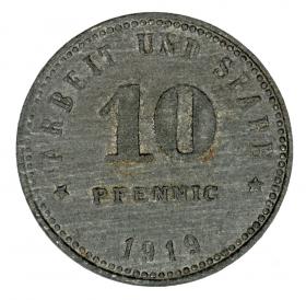 Obrazek 2 dla: 10 fenigów 1919 Weissenfels Saksonia
