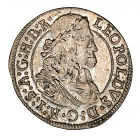 Obrazek dla: 3 krajcary 1671 Leopold I Habsburg Austria Tyrol Hall