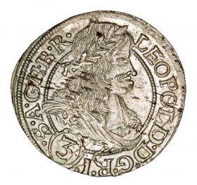 Obrazek dla: 3 krajcary 1667 Leopold I Habsburg Wrocław