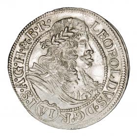 Obrazek dla: 6 krajcary 1674 Leopold I Habsburg Wrocław