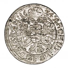 Obrazek 2 dla: 6 krajcary 1674 Leopold I Habsburg Wrocław
