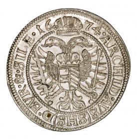 Obrazek 2 dla: 6 krajcary 1674 Leopold I Habsburg Wrocław