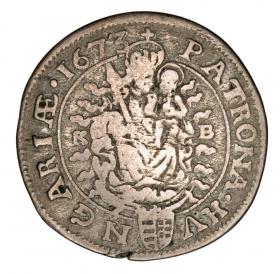 Obrazek 2 dla: 6 krajcarów 1673 Leopold I Habsburg Węgry Kremnica