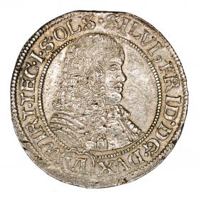 Obrazek dla: 6 krajcarów 1674 Sylwiusz Fryderyk Witemberski Księstwo Oleśnickie Oleśnica