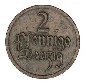 Obrazek 2 dla: 2 fenigi 1923 Wolne Miasto Gdańsk