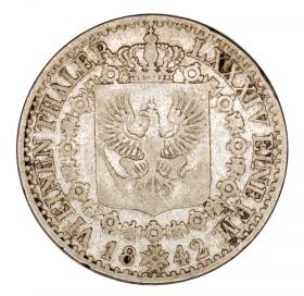 Obrazek 2 dla: 1/6 talara 1842 Fryderyk Wilhelm IV Prusy Dusseldorf D