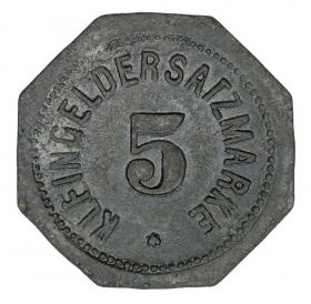 Obrazek 2 dla: 5 fenigów 1917 Mainz Hesja