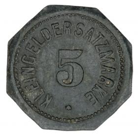 Obrazek 2 dla: 5 fenigów 1917 Mainz Hesja