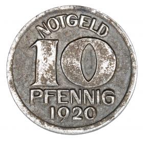 Obrazek 2 dla: 10 fenigów 1920 Halle Saksonia