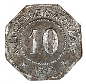 Obrazek 2 dla: 10 fenigów 1918 Zwickau Saksonia