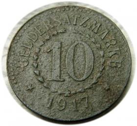 Obrazek dla: 10 fenigów 1917 Poznań Posen