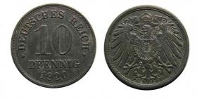 Obrazek dla: 10 fenigów 1920 Republika Weimarska