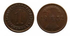 Obrazek dla: 1 reichspfennig 1932 Berlin
