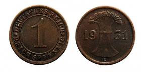 Obrazek dla: 1 reichspfennig 1931 Drezno