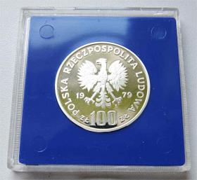 Obrazek 2 dla: 100 złotych 1979 Kozica PRL srebro