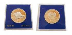Obrazek dla: 100 złotych 1978 Bóbr Ochrona Środowiska srebro