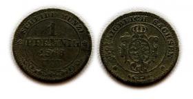 Obrazek dla: 1 fenig 1868 Saksonia Niemcy