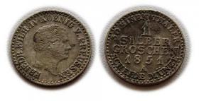 Obrazek dla: 1 srebrny grosz 1851 Fryderyk Wilhelm IV Prusy