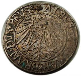 Obrazek 2 dla: Grosz pruski 1543 Albrecht Hohenzollern Księstwo Pruskie Królewiec