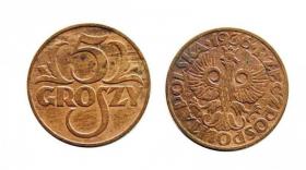 Obrazek dla: 5 groszy 1936 II RP Warszawa