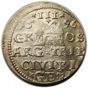 Obrazek 2 dla: Trojak 1596 Zygmunt III Waza Ryga