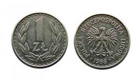 Obrazek dla: 1 złoty 1986 PRL