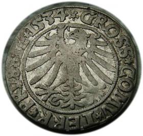 Obrazek 2 dla: Grosz pruski 1534 Zygmunt I Stary Prusy Królewskie Toruń