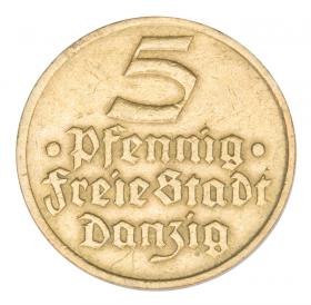 Obrazek dla: 5 fenigów 1932 Flądra Wolne Miasto Gdańsk