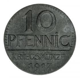Obrazek dla: 10 fenigów 1917 Uberlingen Badenia