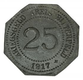 Obrazek dla: 25 fenigów 1917 Bitterfeld Saksonia