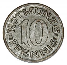 Obrazek 2 dla: 10 fenigów 1920 Aachen Nadrenia
