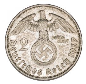 Obrazek 2 dla: 2 marki 1937 Paul von Hindenburg / swastyka Niemcy Berlin A