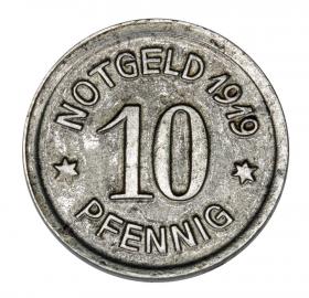 Obrazek 2 dla: 10 fenigów 1919 Racibórz / Ratibor