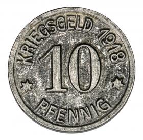 Obrazek 2 dla: 10 fenigów 1918 Racibórz / Ratibor