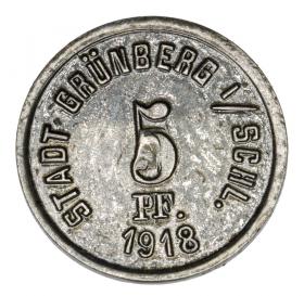 Obrazek dla: 5 fenigów 1918 Zielona Góra / Grunberg