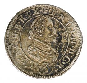 Obrazek dla: 3 krajcary 1628 Ferdynand II Habsburg Austria Graz