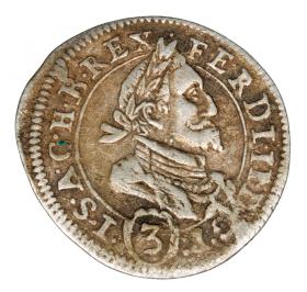 Obrazek dla: 3 krajcary 1630 Ferdynand II Habsburg Austria Graz