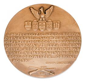 Obrazek 2 dla: Medal Bohaterom Walk nad Bzurą 1989 PRL Warszawa